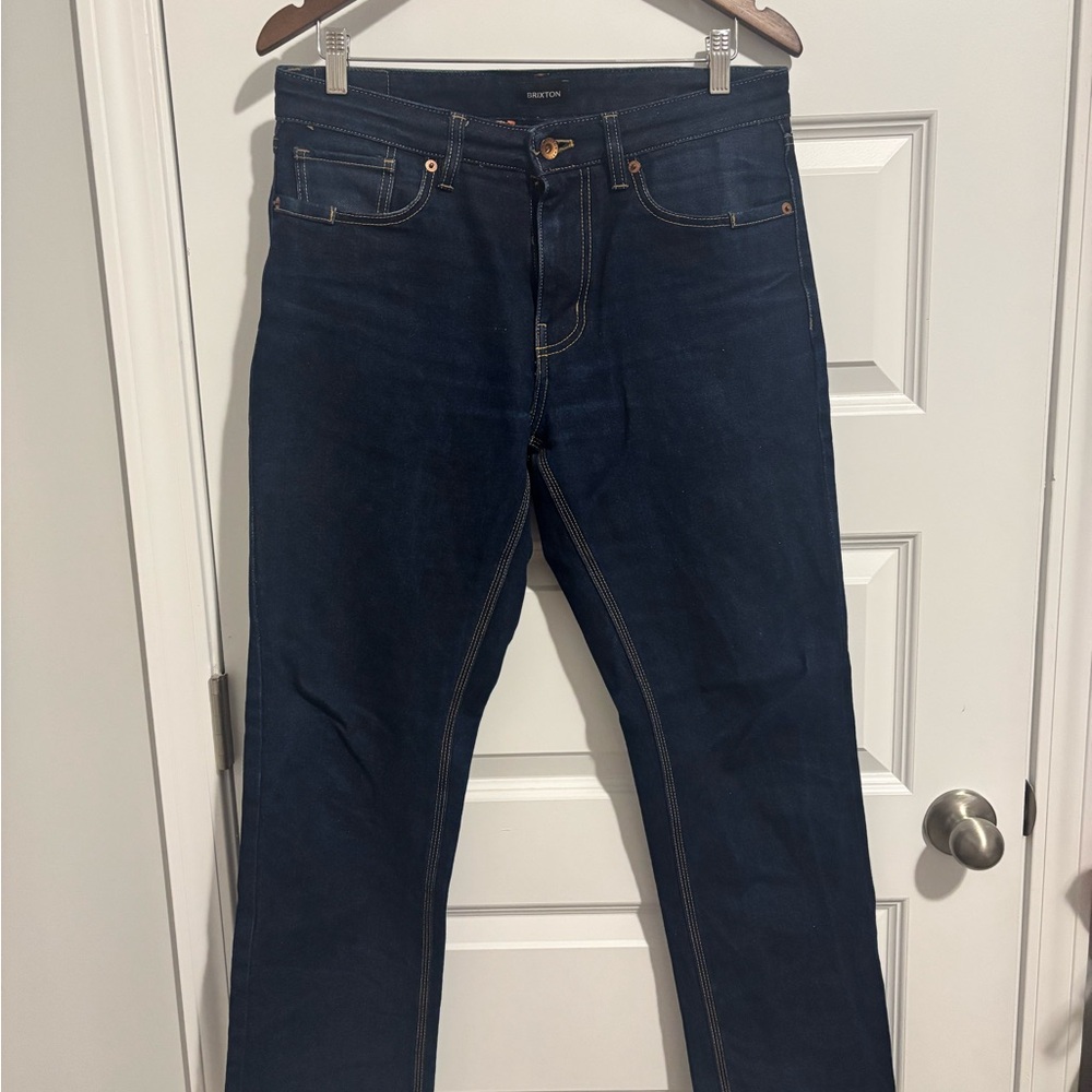 Brixton Men’s Dark Blue Straight Jeans